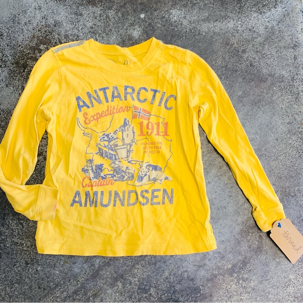 Peek, Size 4/5Y, l/s tee shirt Antartic Amundsen Polar Team